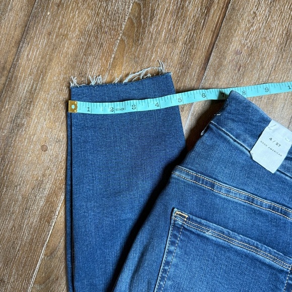 Good American Jeans Women’s 4 / 27 Ankle Skinny Good Waist Crop Dark Blue331 - Picture 5 of 12